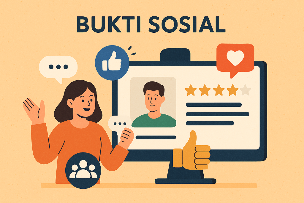 Cara menggunakan bukti sosial seperti ulasan, testimoni dan kajian kes