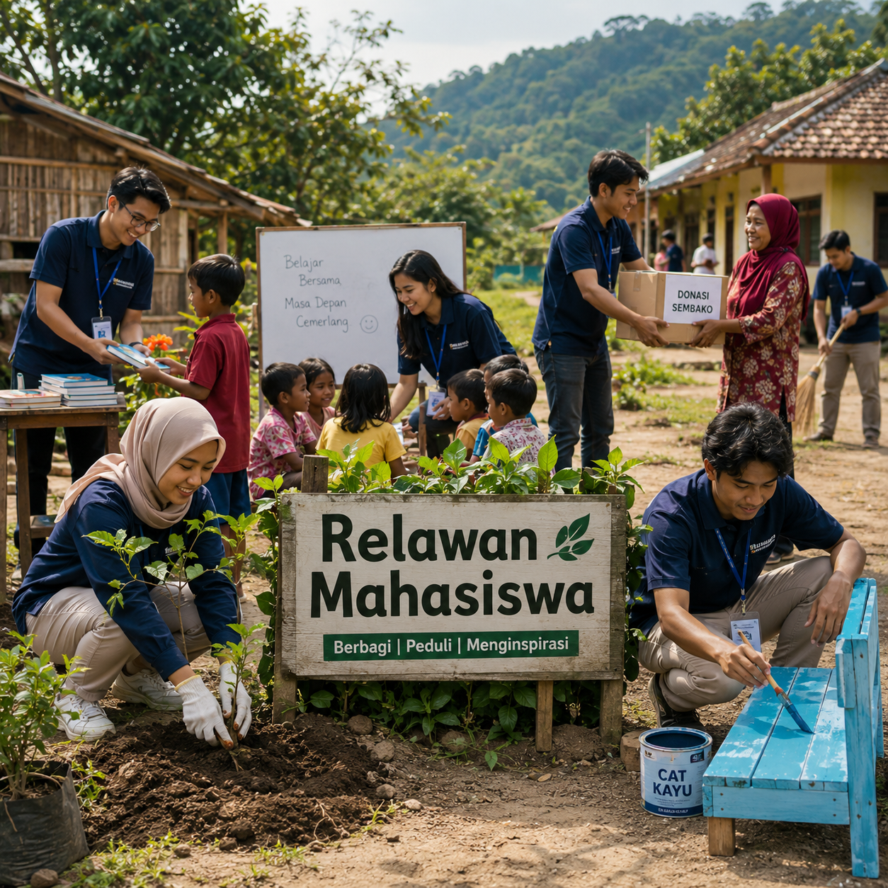 Relawan mahasiswa