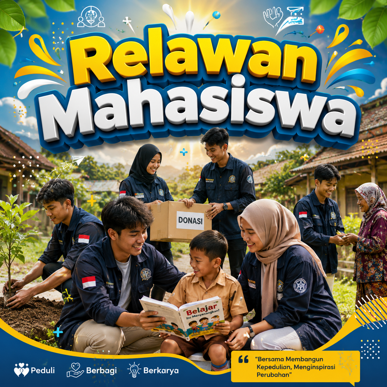 Relawan mahasiswa
